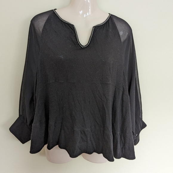 Anthropologie akemi + kin black blouse top xs - Picture 3 of 11